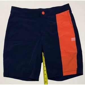 Rhone Mens Small Barrier Swim Short Navy Emberglow Orange 6 Inseam 101557-410-S